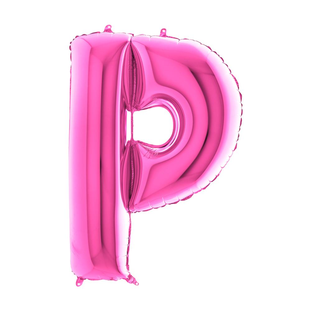 Bokstavsballong - P Rosa 100 cm