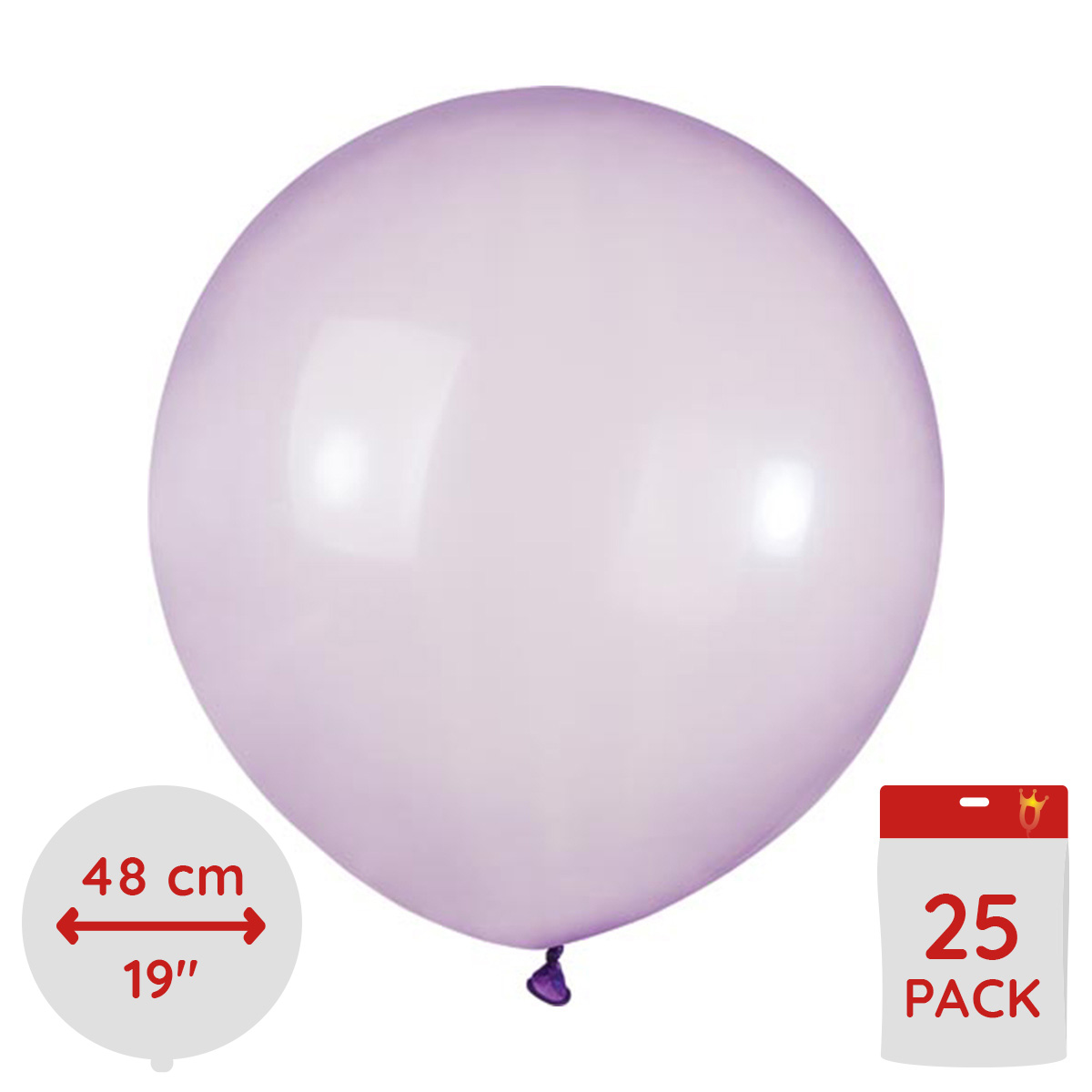 Latexballonger - Rainbow Crystal Lila 48 cm 25-pack
