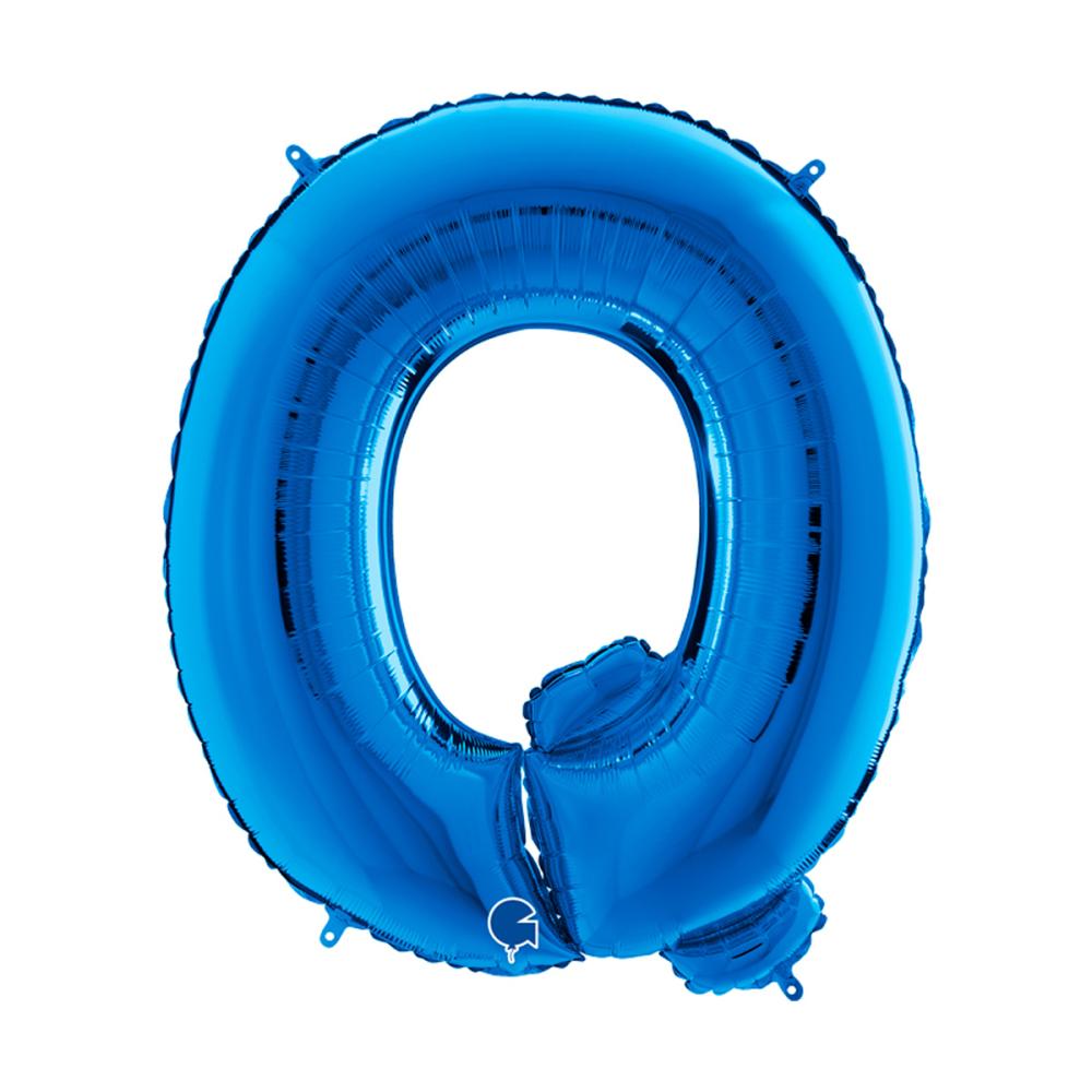 Bokstavsballong - Q Blå 100 cm