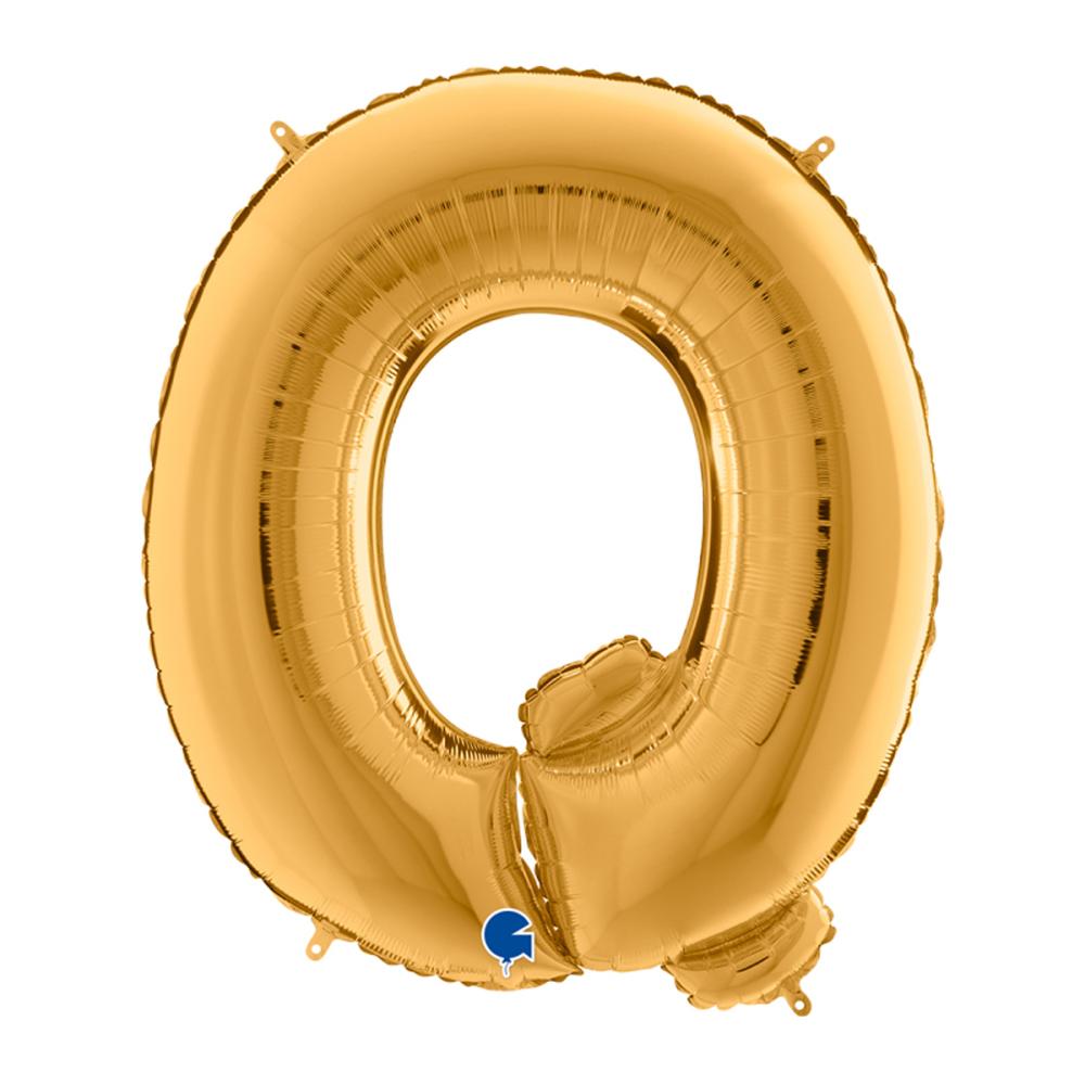 Bokstavsballong - Q Guld 100 cm