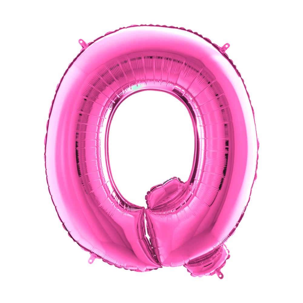 Bokstavsballong - Q Rosa 100 cm