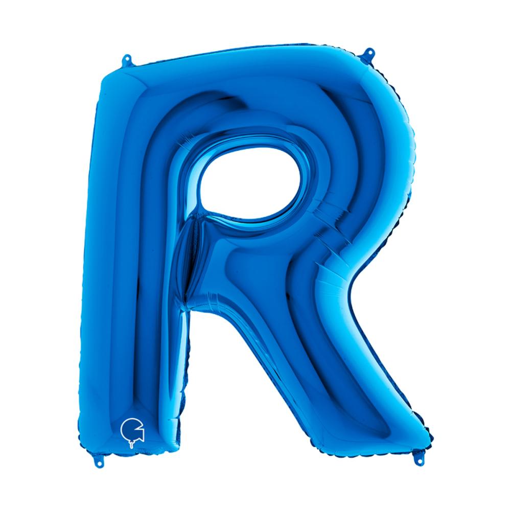 Bokstavsballong - R Blå 100 cm