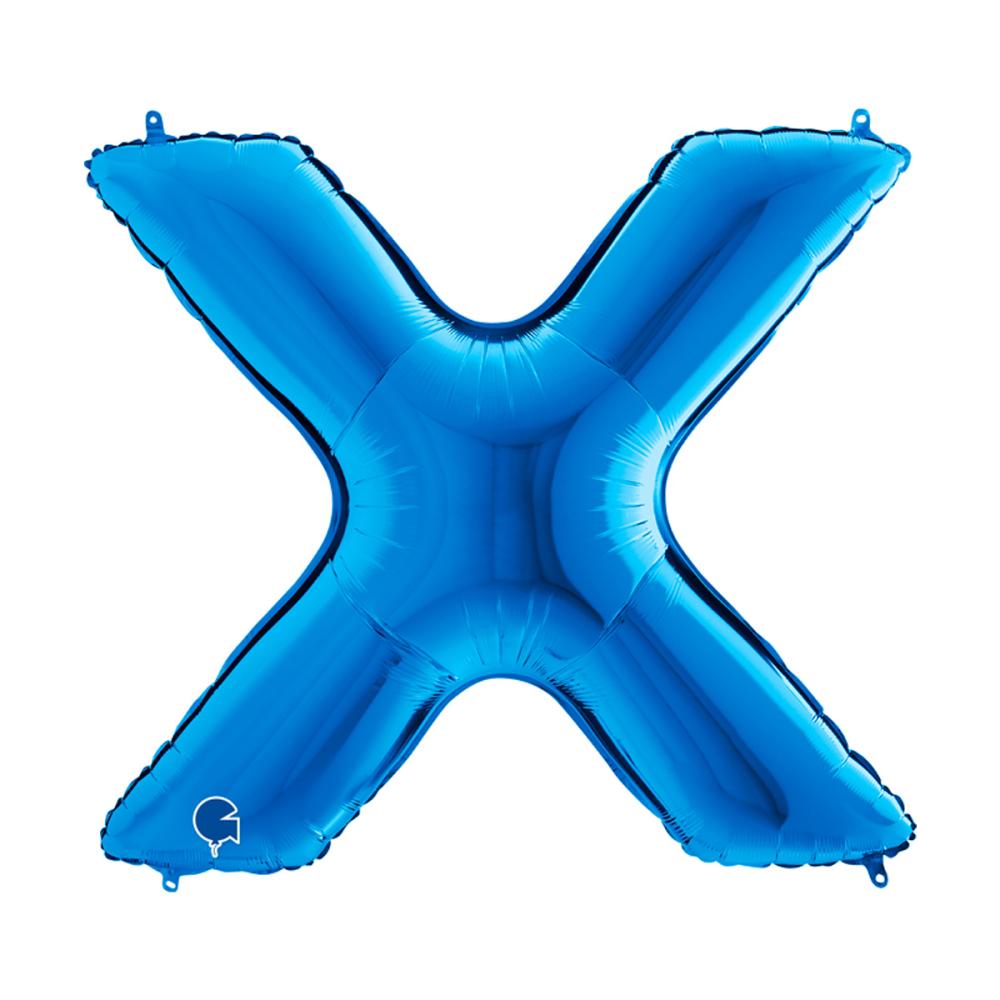 Bokstavsballong - X Blå 100 cm