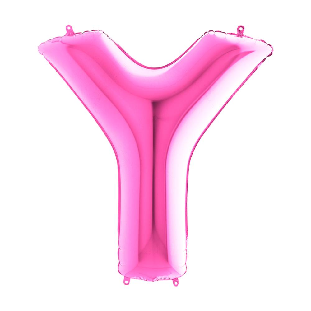 Bokstavsballong - Y Rosa 100 cm