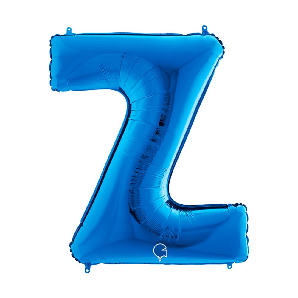 Bokstavsballong - Z Blå 100 cm