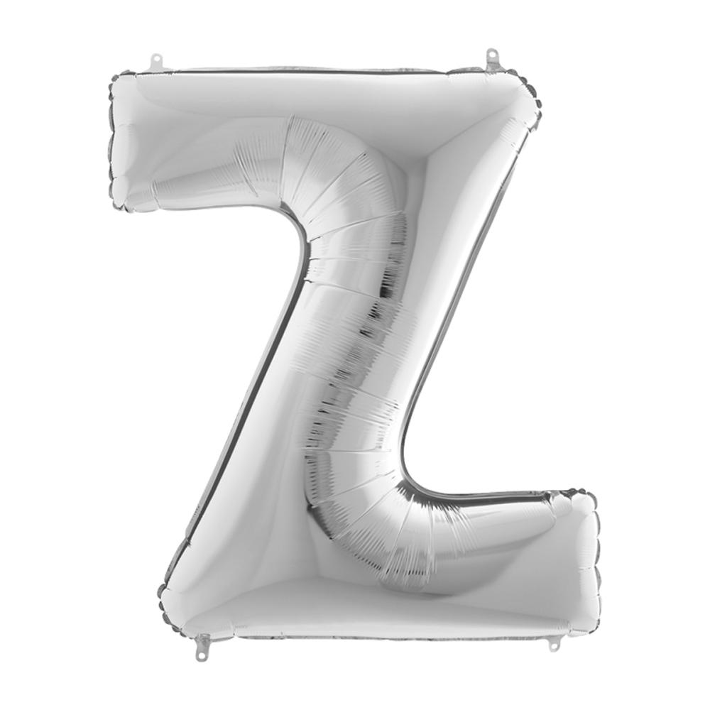 Bokstavsballong - Z Silver 100 cm