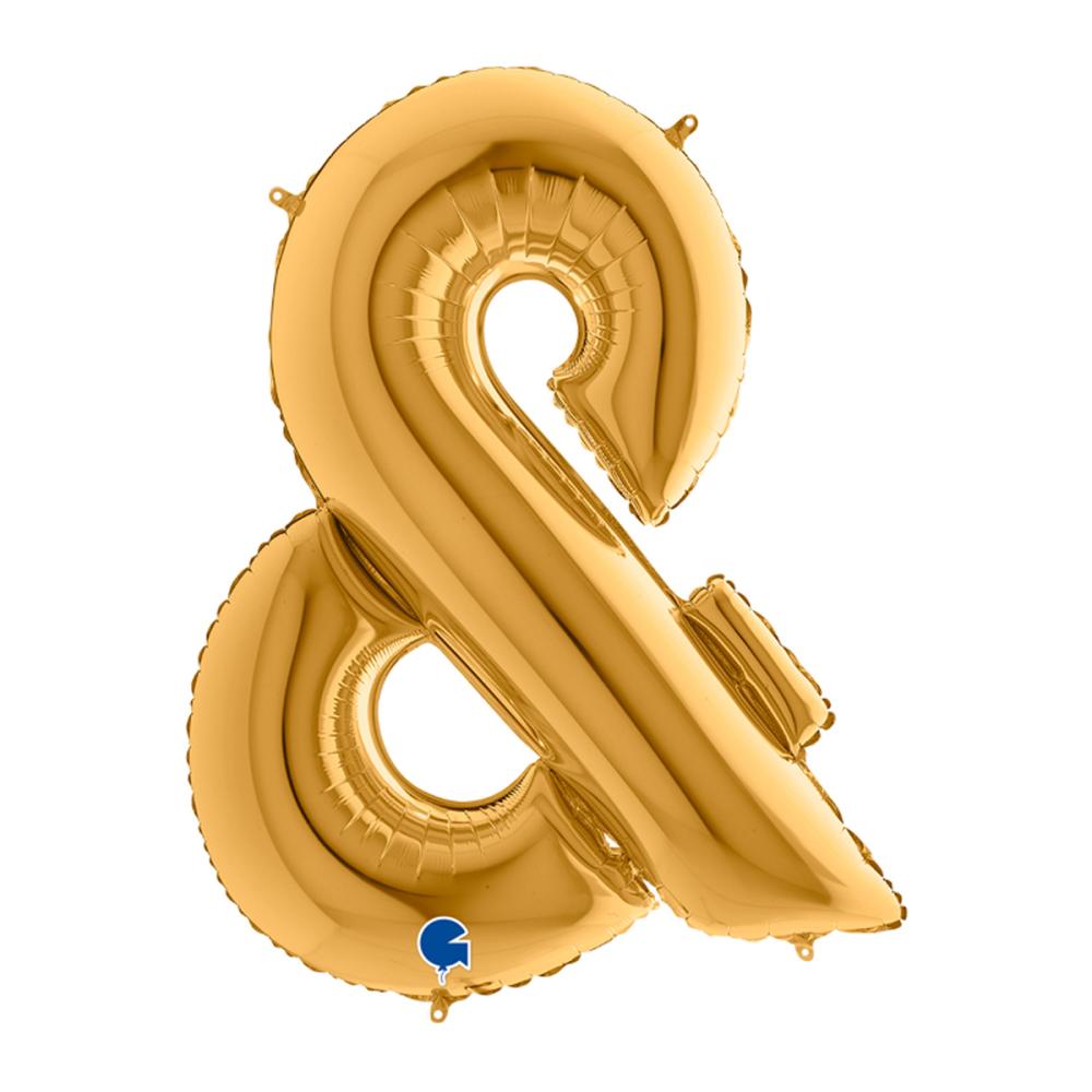 Teckenballong - & Guld 100 cm
