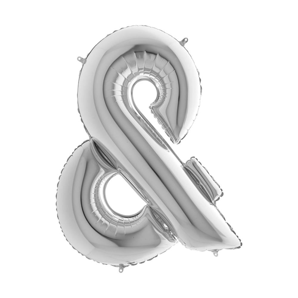 Teckenballong - & Silver 100 cm