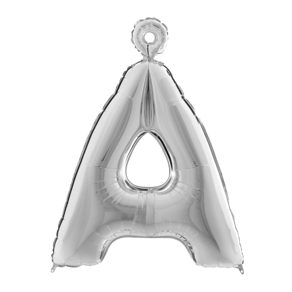 Bokstavsballong - Å Silver 100 cm