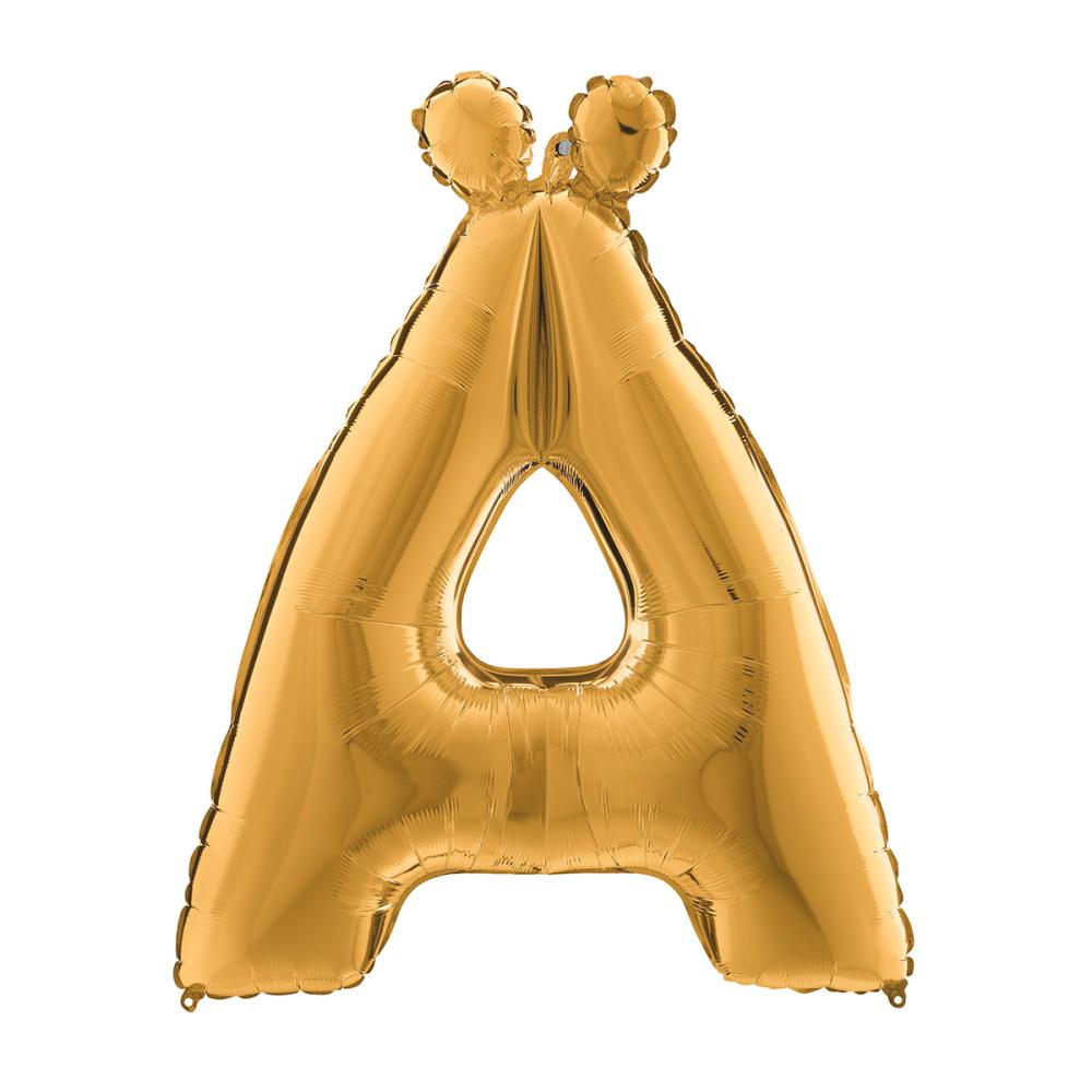 Bokstavsballong - Ä Guld 100 cm