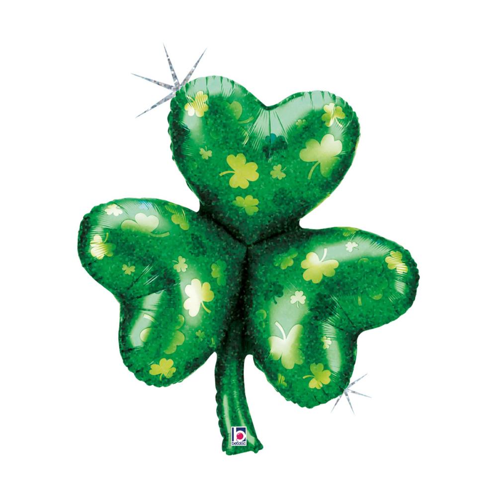 Folieballong - Shamrock Holographic Shape