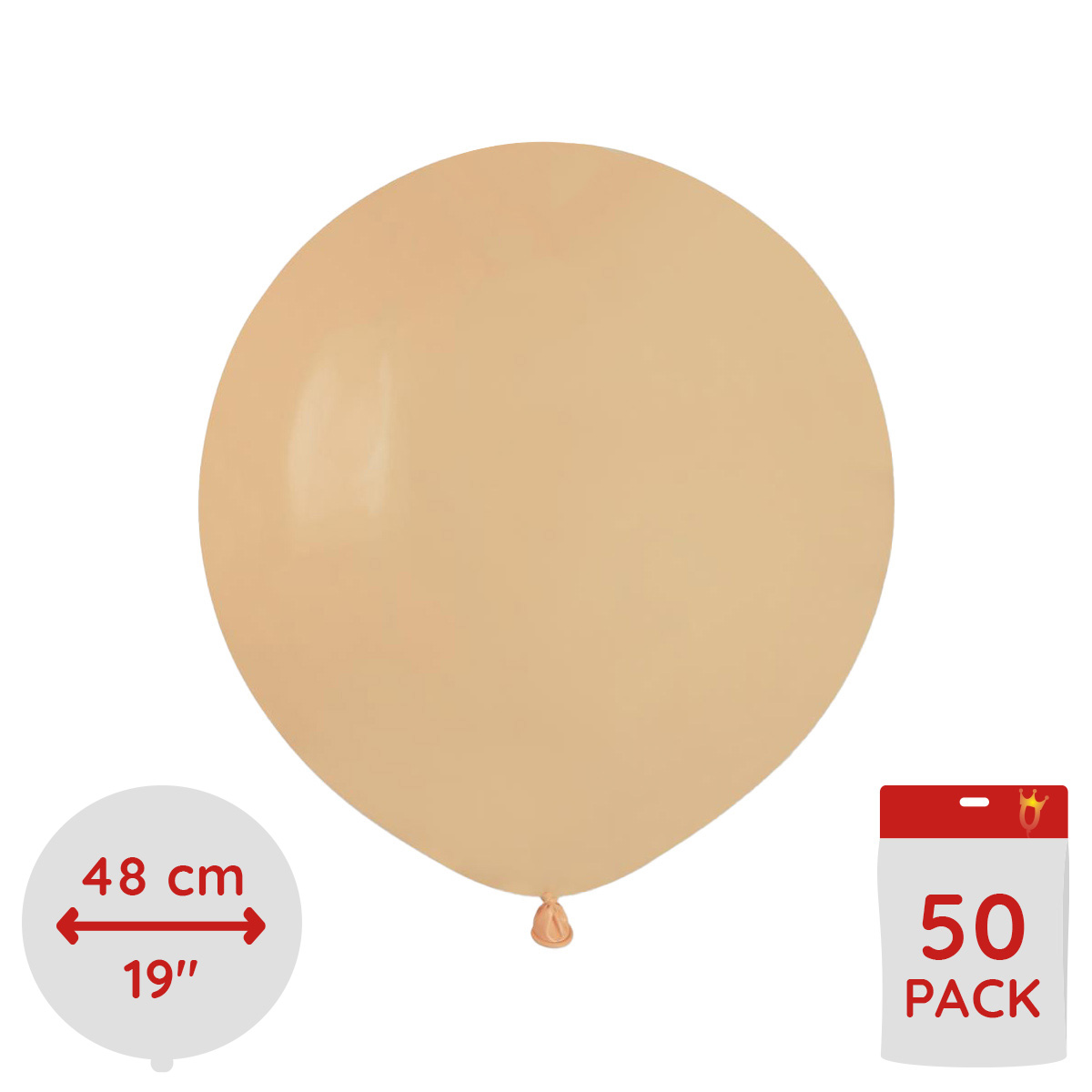 Latexballonger - Blush Runda 48 cm 50-pack