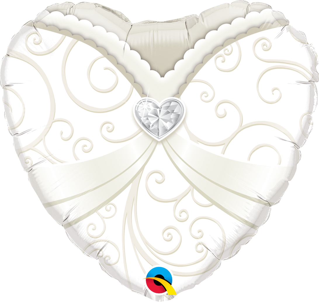 Folieballong - Bröllopsballong 45 cm