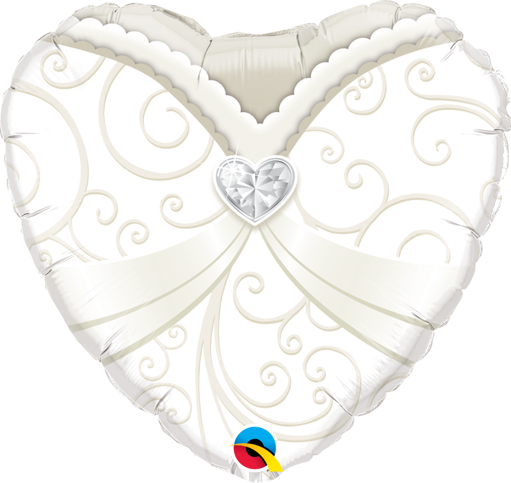 Folieballong - Bröllopsballong 45 cm