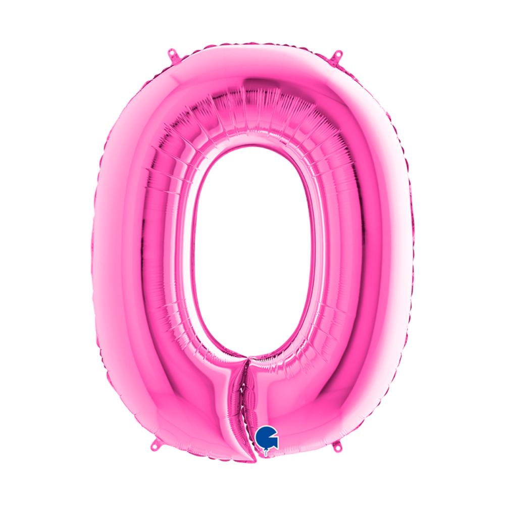 Ballongsiffra - Noll Rosa 100 cm