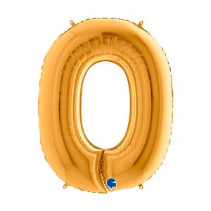 Ballongsiffra - Noll Guld 100 cm