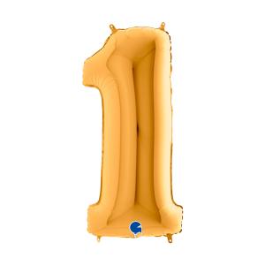 Ballongsiffra - Ett Guld 100 cm