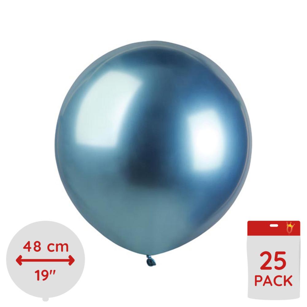 Latexballonger - Shiny Blå 48 cm 25-pack