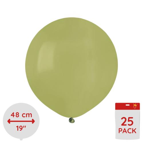 Latexballonger - Green Olive 48 cm 25-pack