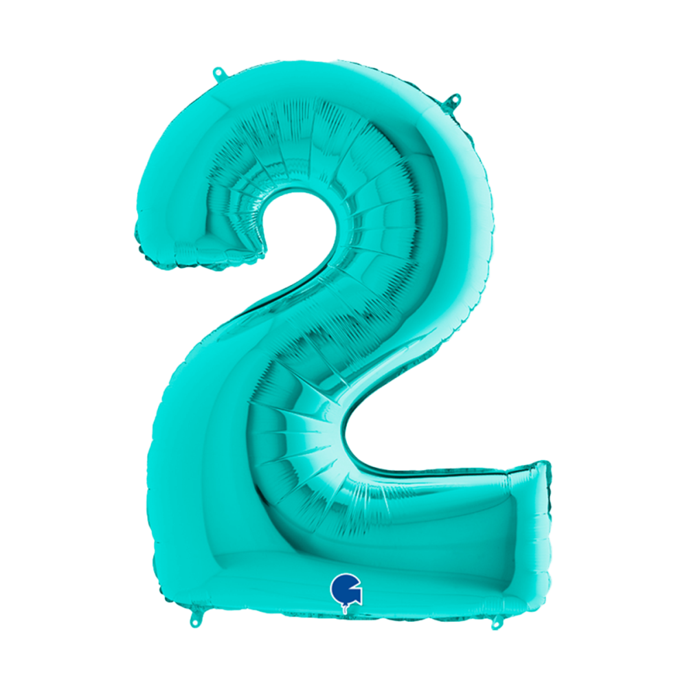 Ballongsiffra - Två Tiffany 100 cm