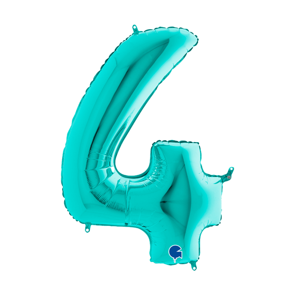 Ballongsiffra - Fyra Tiffany 100 cm