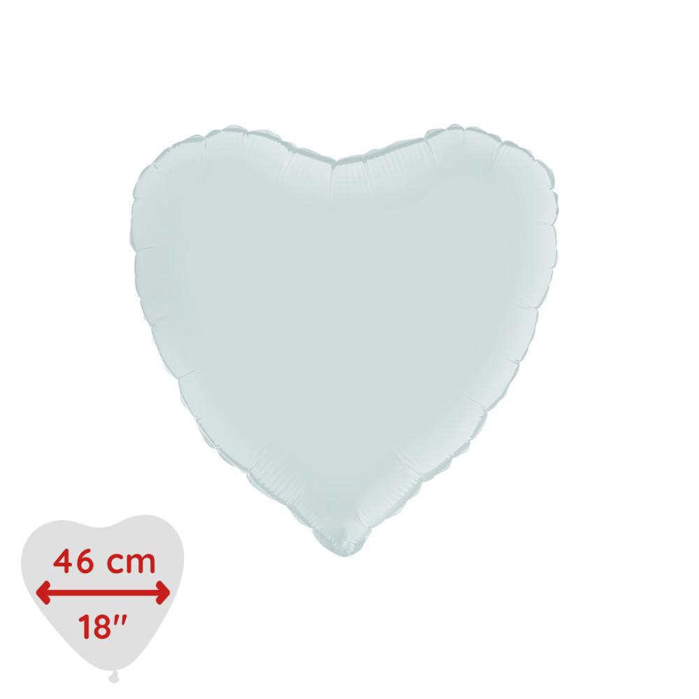 Folieballong - Hjärta Satin Pastel Blue 46 cm