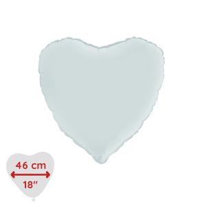 Folieballong - Hjärta Satin Pastel Blue 46 cm
