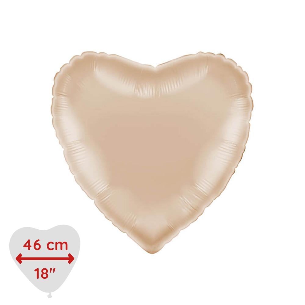 Folieballong - Hjärta Californian Gold 46 cm