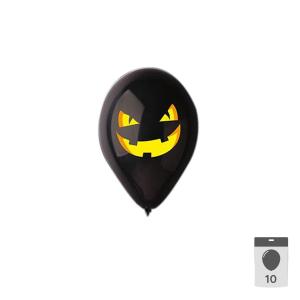 Latexballonger - Halloween-pumpa Svart 10-pack