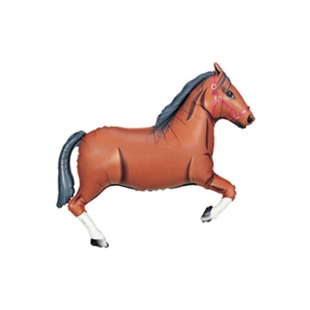 Folieballong - Häst Mörkbrun Shape