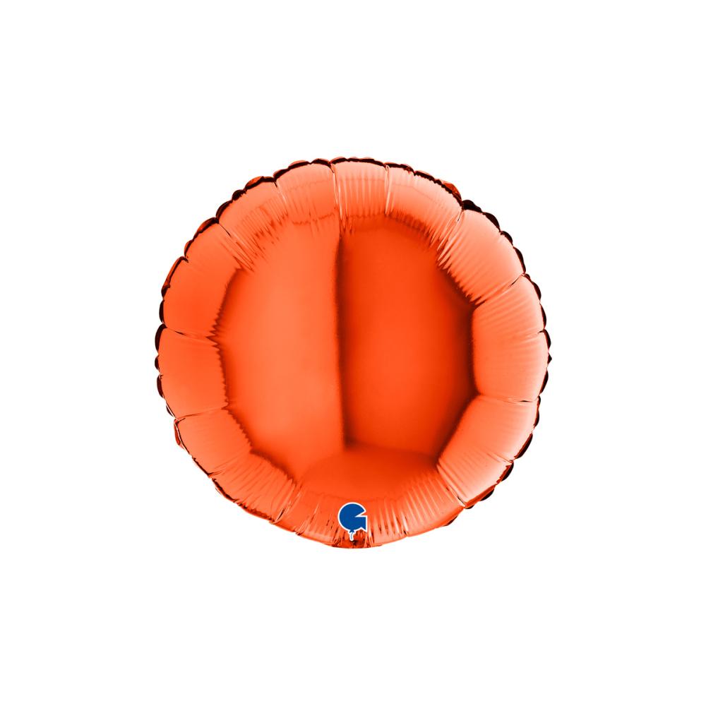 Folieballong - Rund Orange Matte 45 cm