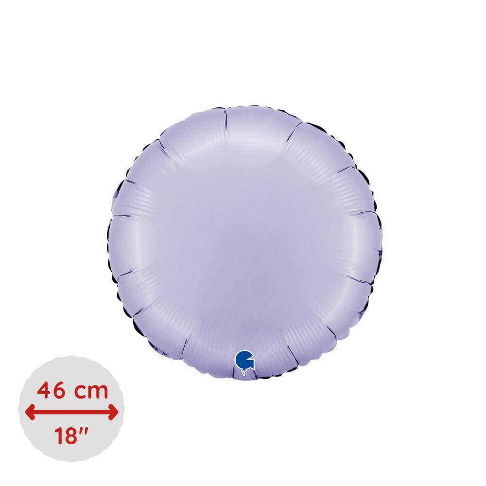 Folieballong - Rund 46 cm Satin Lilac Single Pack