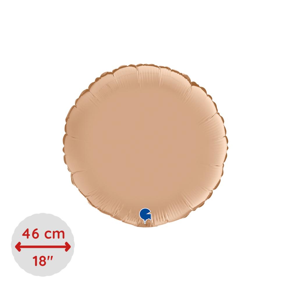 Folieballong - Rund Satin Nude 46 cm