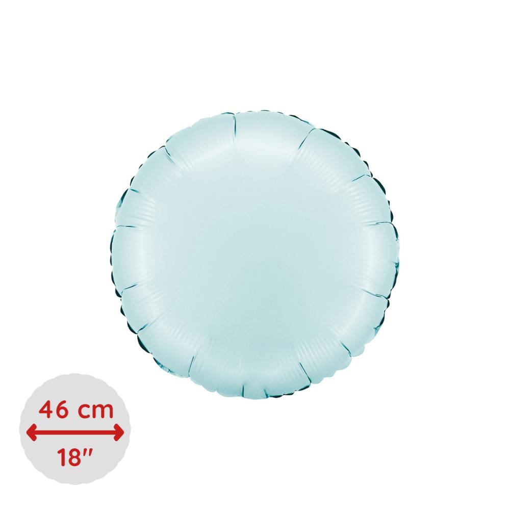Folieballong - Rund 46 cm Satin Pastel Blue