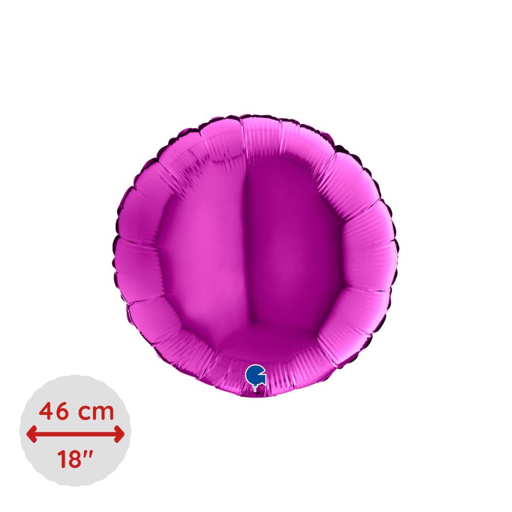 Folieballong - Rund Lila 46 cm