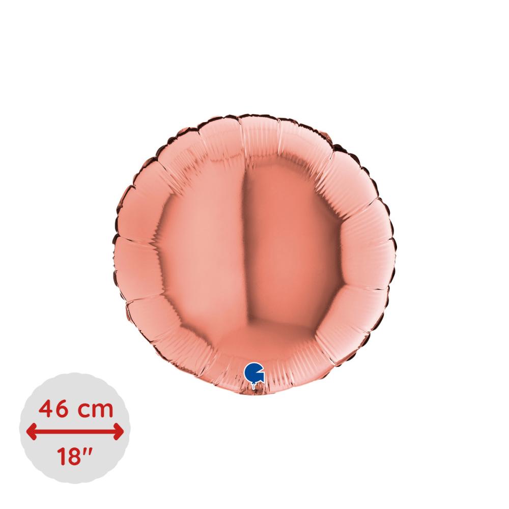 Folieballong - Rund Rose Gold 46 cm