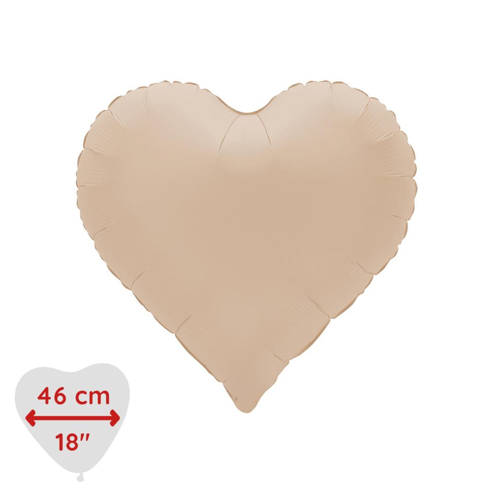 Folieballong - Sweetie Heart Cappuccino 46 cm