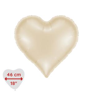 Folieballong - Sweetie Heart Satin Cream 46 cm