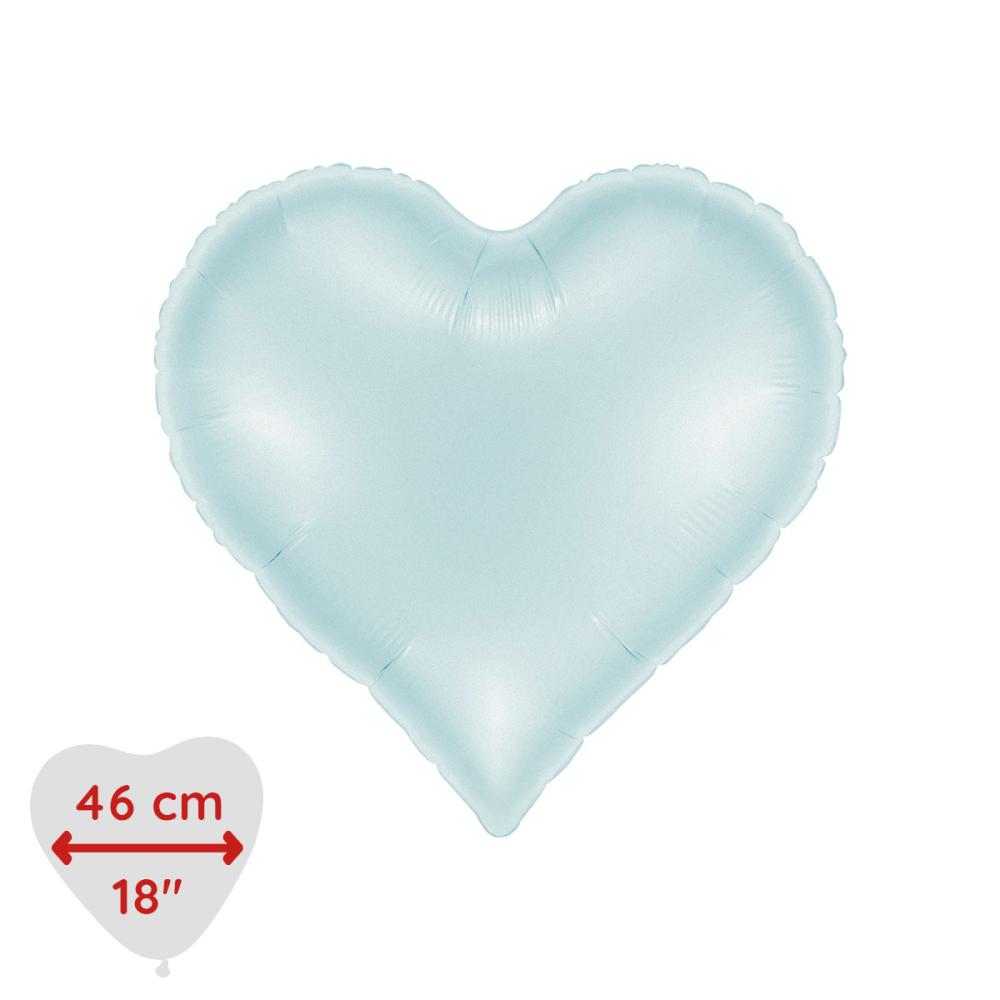 Folieballong - Sweetie Heart Satin Pastel Blue 46 cm