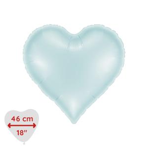 Folieballong - Sweetie Heart Satin Pastel Blue 46 cm