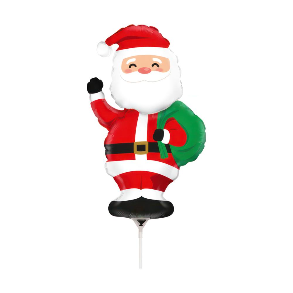 Folieballong Mini - Santa mini 35 cm