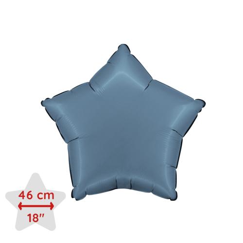 Folieballong - Stjärna Satin Blue Jeans 46 cm