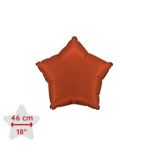 Folieballong - Stjärna Satin Brick Red 46 cm