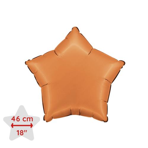 Folieballong - Stjärna Satin Caramel 45 cm