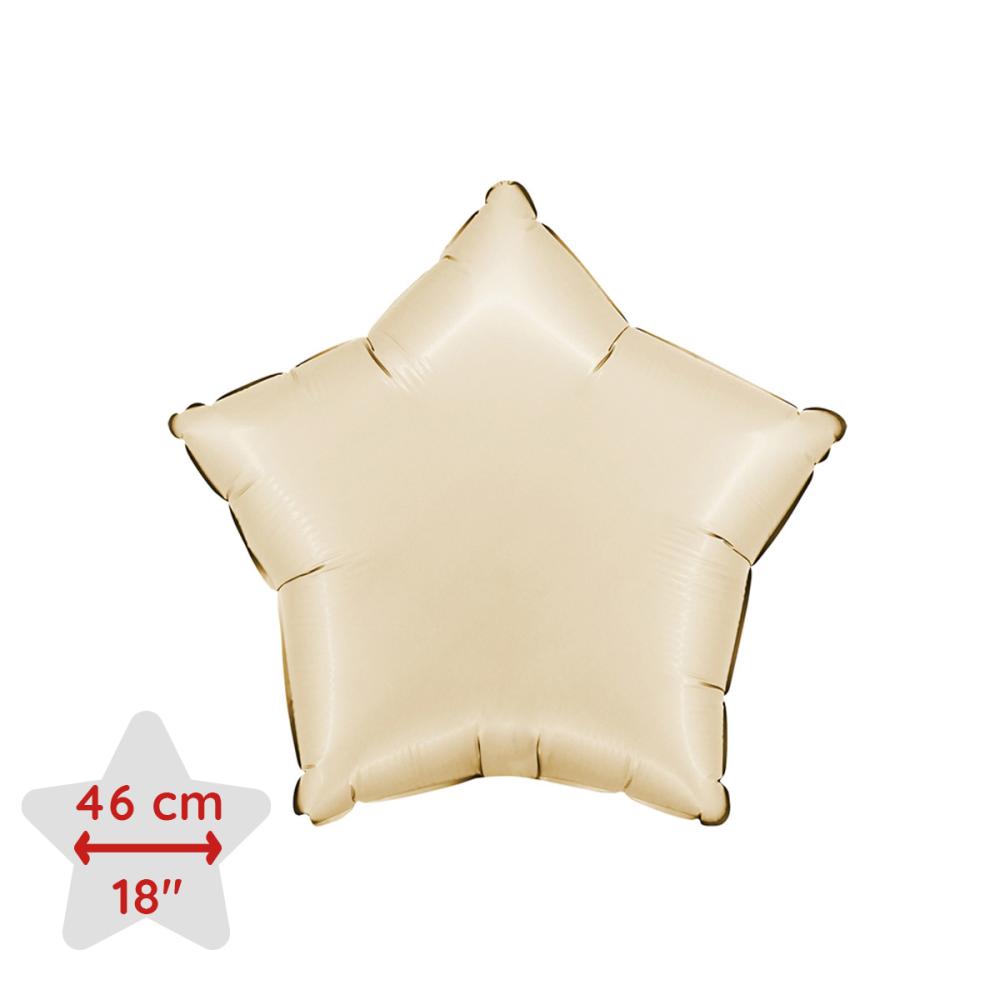 Folieballong - Stjärna Satin Cream 45 cm