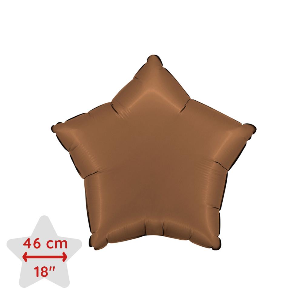 Folieballong - Stjärna Satin Chocolate 45 cm