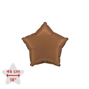 Folieballong - Stjärna Satin Chocolate 46 cm