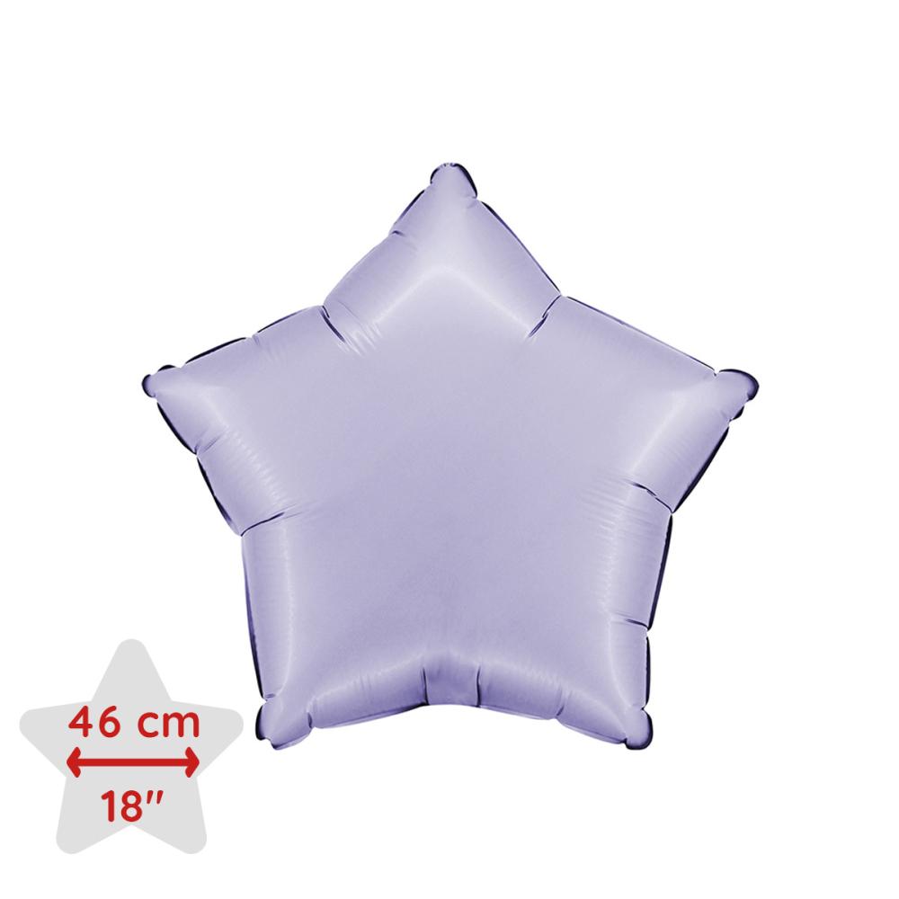 Folieballong - Stjärna Satin Lilac 45 cm