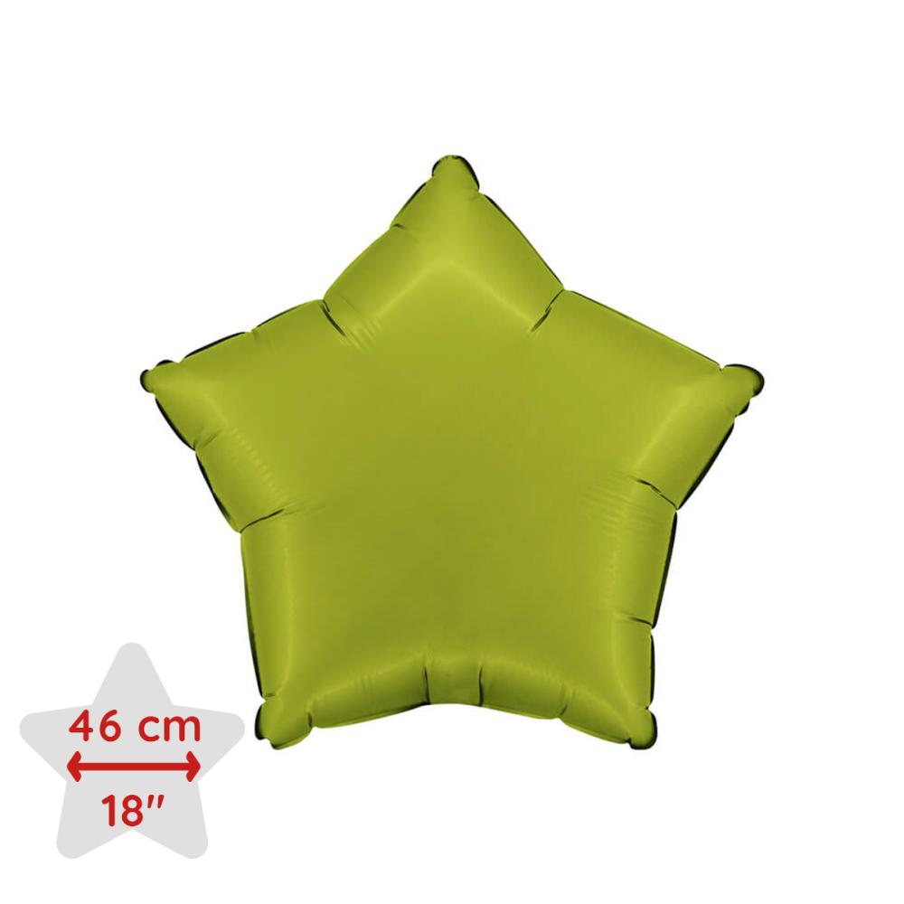 Folieballong - Stjärna Satin Matcha Latte 46 cm