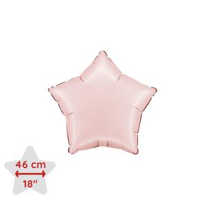 Folieballong - Stjärna Satin Pastel Pink 46 cm